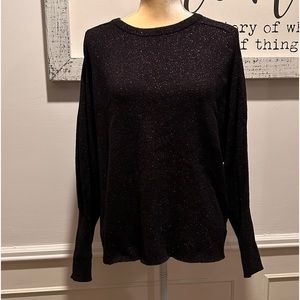 Express Women’s XL Shimmer Ballon Sleeve Sweater